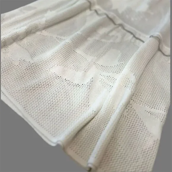 Les Friday Women's White Beach Pants Wide Leg Size S Resort Wear Knit wear NWT - Picture 5 of 15